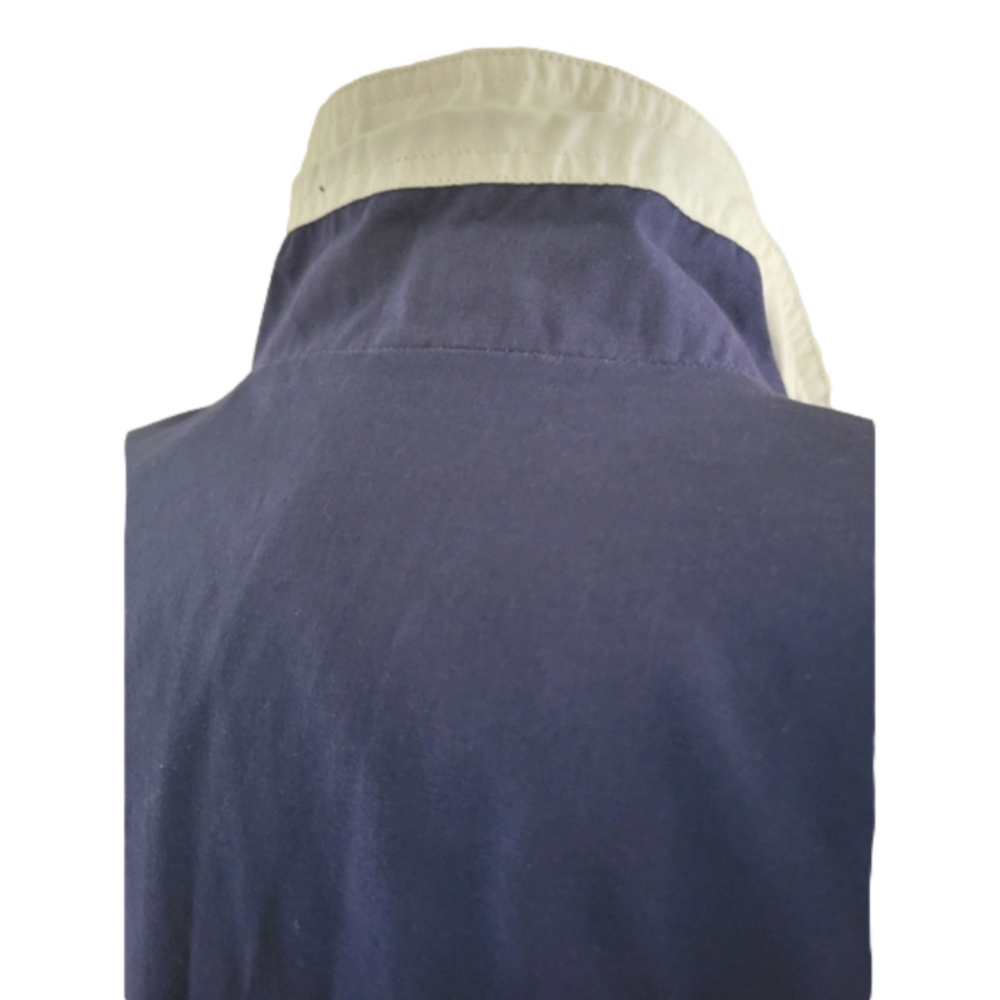 New York Girl Navy Blue Nautical Windbreaker Coat-Size Large - Picture 6 of 10
